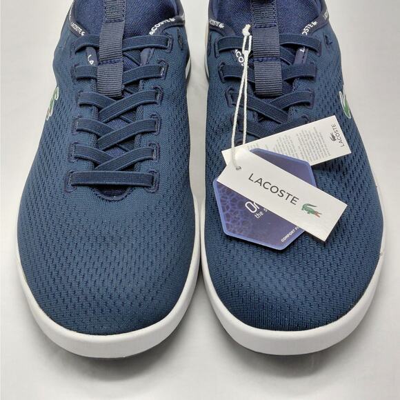 Lacoste Mens Sneaker Size 12 LT Spirit 2.0 Navy Ortholite Comfort Casual Preppy - Picture 7 of 15